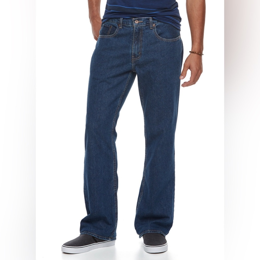 Mens relaxed bootcut jeans size 38X32